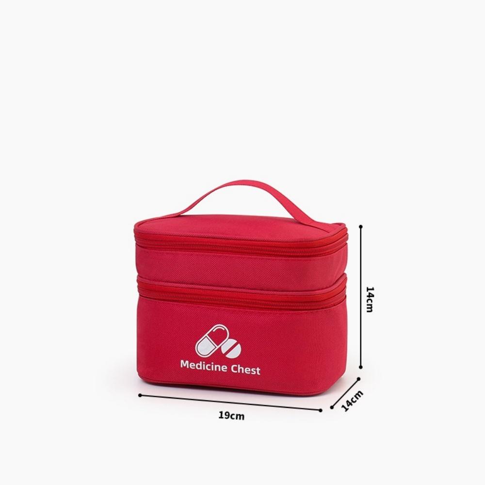Large Capacity Double Layer Medicine Bag Portable Medicine Storage Bag Outdoor Travel Emergency Kits Organizer First Aid Kit