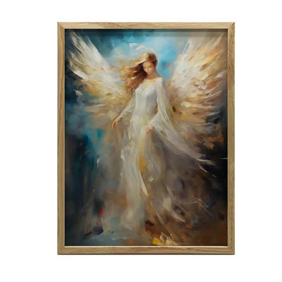 Zilā miera eņģelis Zilā miera eņģelis, 50X70 Cm, Bez rāmja, Augstākās kvalitātes audekls uz nestuvēm