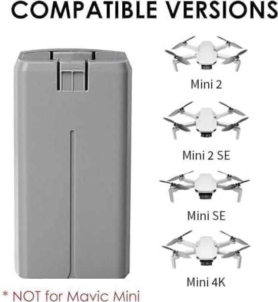 Mavic Mini 4K [Compatible Replacement Batteries] High-Capacity Version with Long Flight Time for Mavic Mini 2SEMini 4K [2 Batteries]
