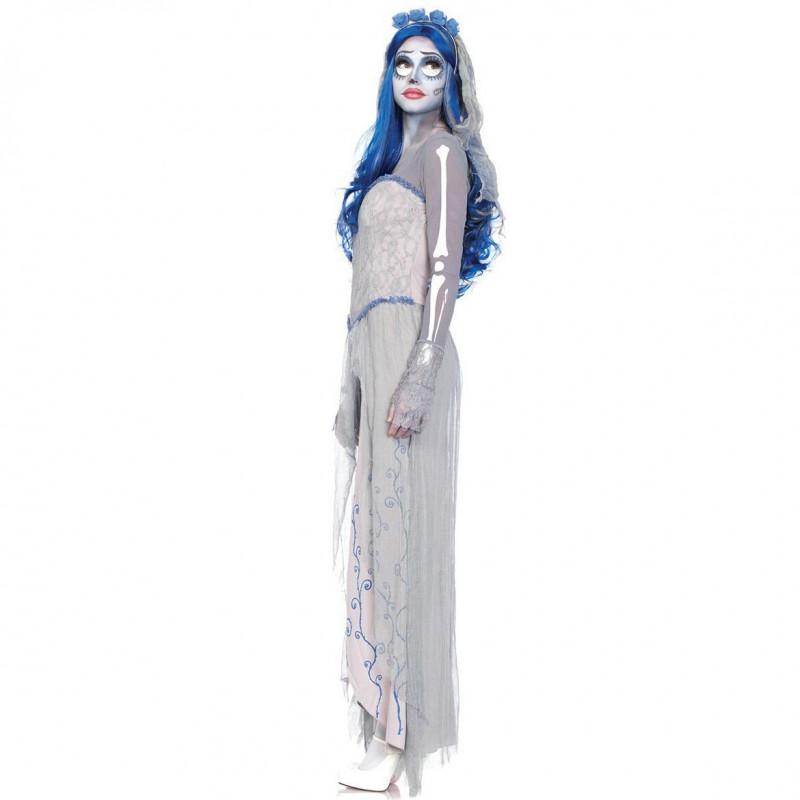 Halloween Ghost Bride Wedding Dress Role Play Costume Womens White Horror Themed Party Outfit