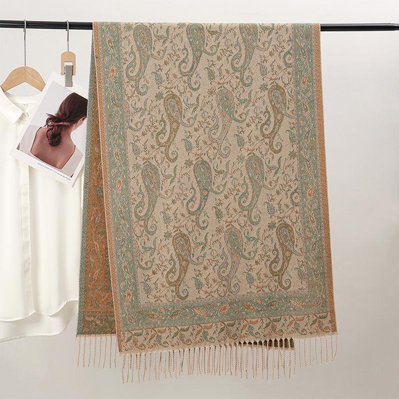 High-End Damen Schal Herbst und Winter Schal Dual-Purpose Kernzwirngarn Verdickter Warmer Schal