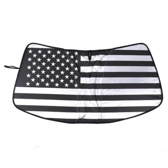 US Flag Car Sun Shade Windshield Window Sunshade Trim For Corvette C7 14-19 US