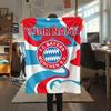 1PC Custom Name Bayern Munich Patterned Flannel Blanket Suitable For All Seasons for Home Decor Warmth and Comfort Gifts Holiday Present