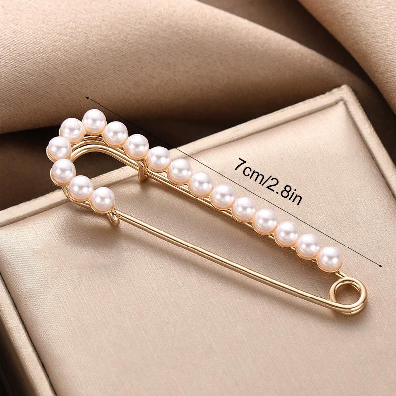 1Pc Jewelry Gift Exquisite Cardigan Clip Fashion Suit Pin Clothing Decoration Pearl Brooch Rhinestone