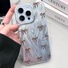 Simple Bow Feather Yarn Mobile Phone Case Iphone17 Hard Case Protective Case Apple 16 High-end Light Luxury Mobile Phone Case