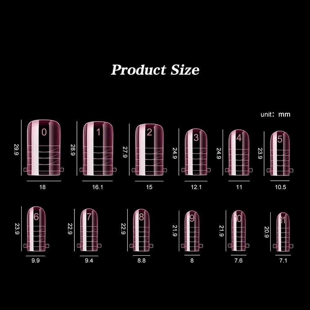 120pcs Full Cover False Tips Acrylic Poly Nail Gel Molds New Toe Nail Mold For Extension