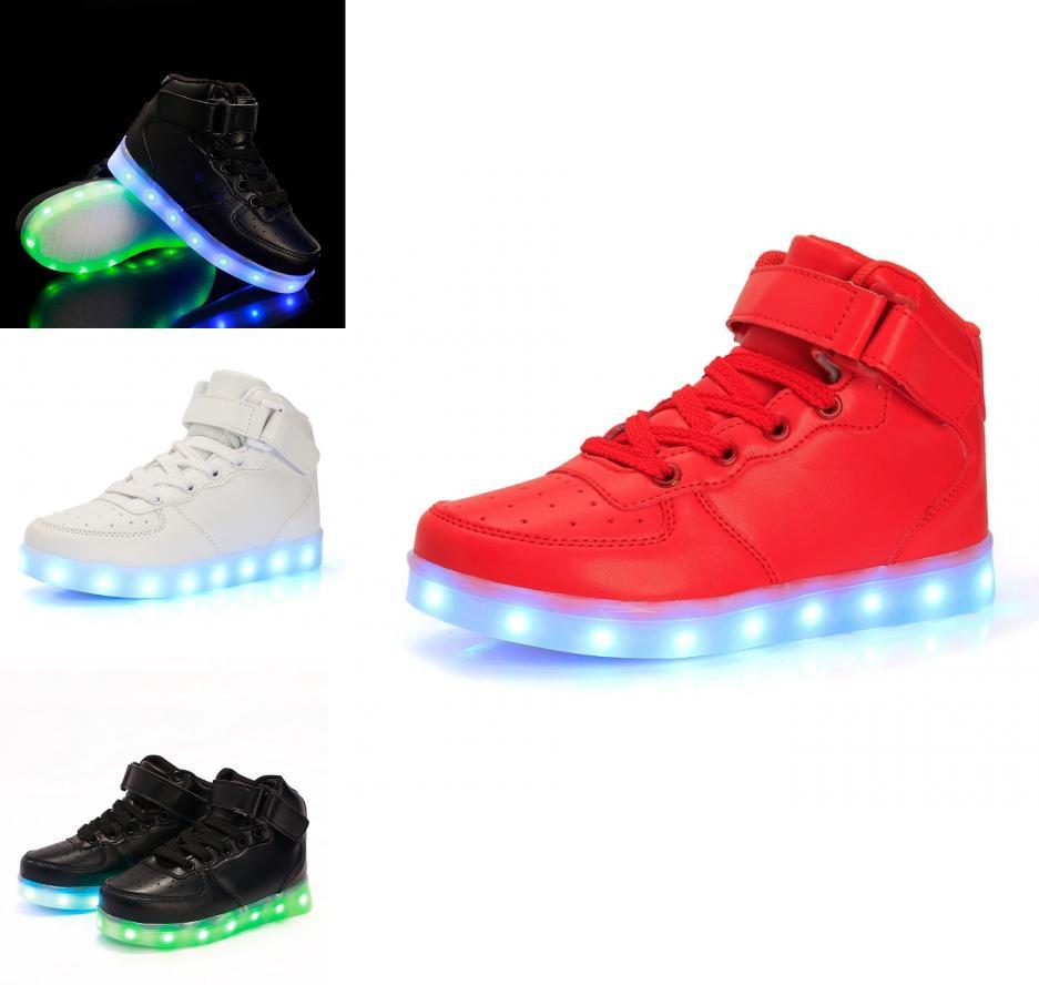 USB-wiederaufladbare leuchtende Sneaker für Kinder, High-Top-Freizeitschuhe mit Wärme und Langlebigkeit
