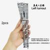1/2/4pcs 1/87 Ho scale Model Train Track miniature railway trackcan be powered curved track Left Right turnout track model