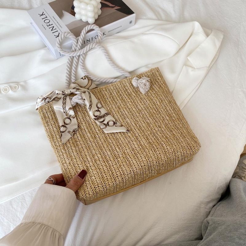 Portable Woven Fairy Style Straw Bag Ielgy Single Shoulder