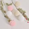 Plastic Flocking Christmas Ball Ornaments Shatterproof Christmas Spheres Pendant  Party Favors