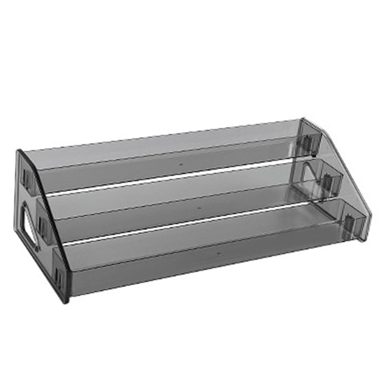 

Прозрачная акриловая подставка с несколькими ярусами Практичная серая акриловая полка для лака для ногтей, солнцезащитных очков A