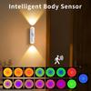 Magnetic Rechargeable Led Night Light RGB Sunset Lamp Wireless Wall Lamp with Motion Sensor for Stair Cabinet Hallway Room Decor
