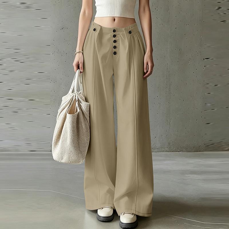 ZANZEA Women Daily Casual Solid Color Loose Long Pants