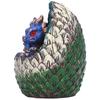 Dragon Egg Resin Material Interesting Decorative Cute Vivid Garden Animal Figurines for Living RoomBlue Dragon