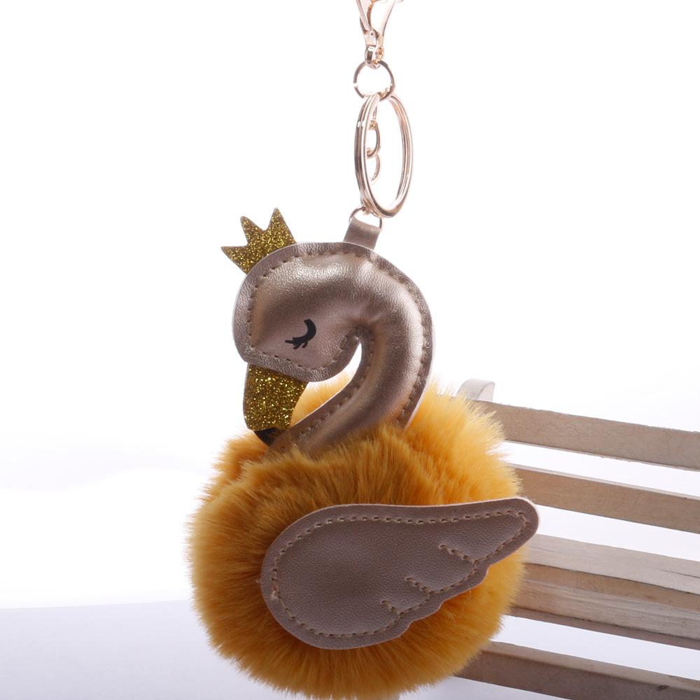 

Шарик для волос в форме лебедя брелок кулон сумка кулон ручной работы подарок