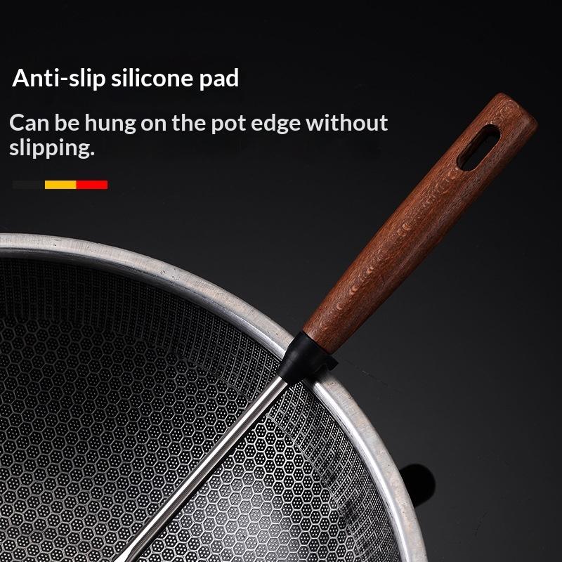 Stainless Steel Turner With Wooden Handle Heat-Resistant Long Handle Soup Ladle Spatula Kitchen Cooking Utensils