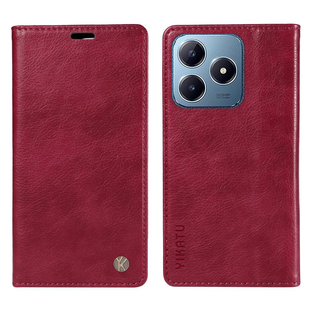 Für Realme Note 60x 4G/C63 4G/C61 4G Lederhülle Litschi-Textur Brieftasche Handyhülle