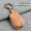 Leather Car Flip Key Case Cover for Peugeot 208 308 408 508 2008 3008 4008 5008 306 407 807 for Citroen C1 C3 C4 CACTUS C6 C8