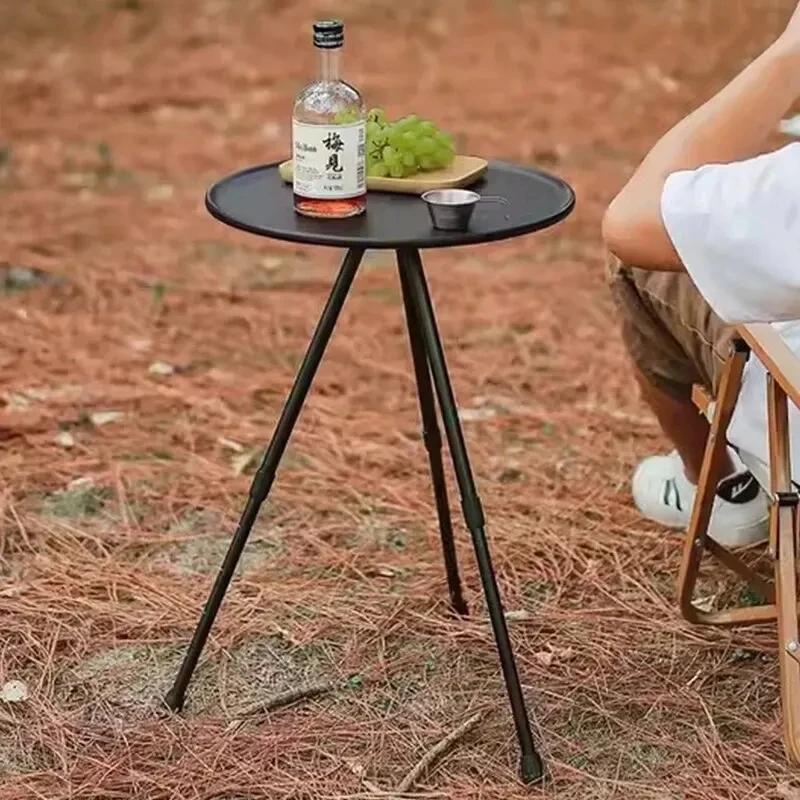 Outdoor Kleiner runder Tisch Camping Freizeit Ultraleicht Tragbar Picknick Gartentisch, Kaffeetisch, Teetisch, Esstisch