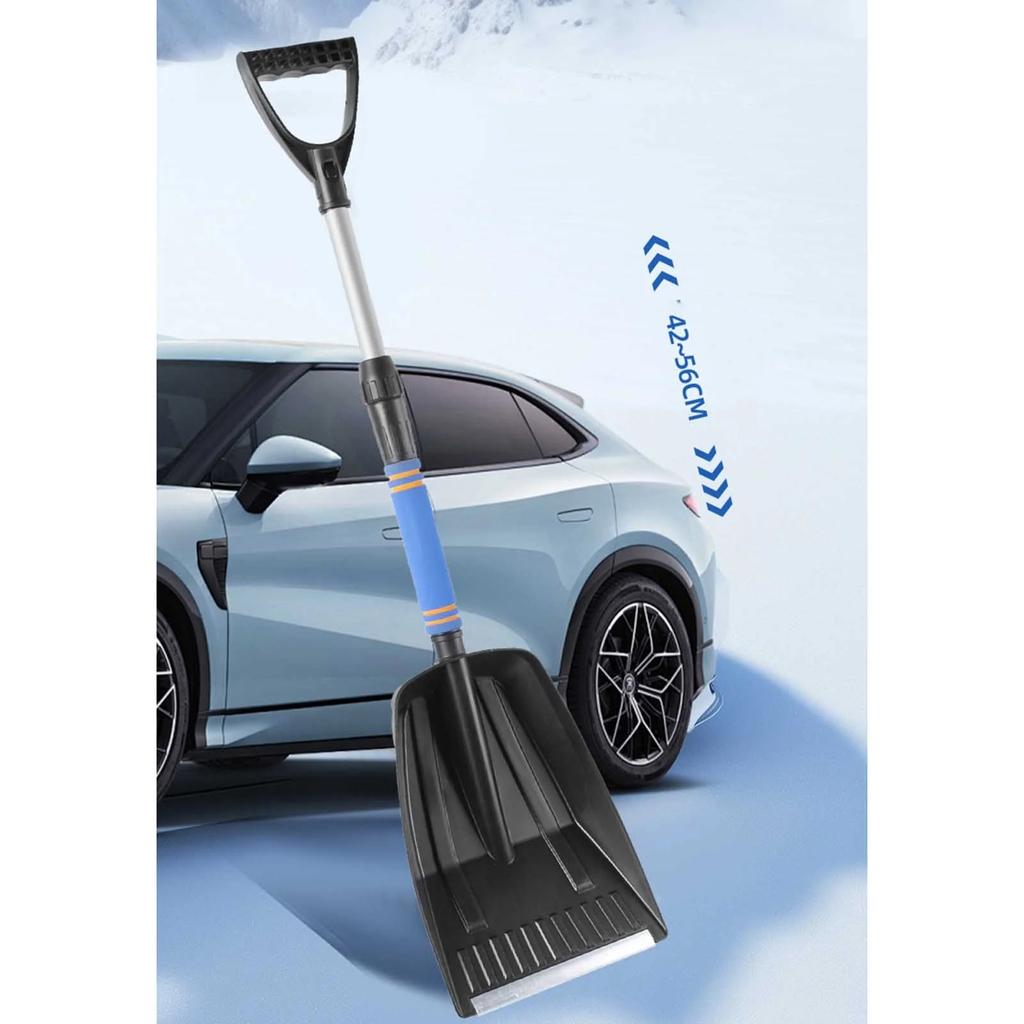 Telescopic Car Ice Scraper, Aluminum Alloy Detachable Winter Ice Scraper, 72-85 Cm Foldable Design