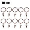 Sturdy Metal Curtain Rings with Clips 10 Pack Hooks for Voile Net 50mm Diameter