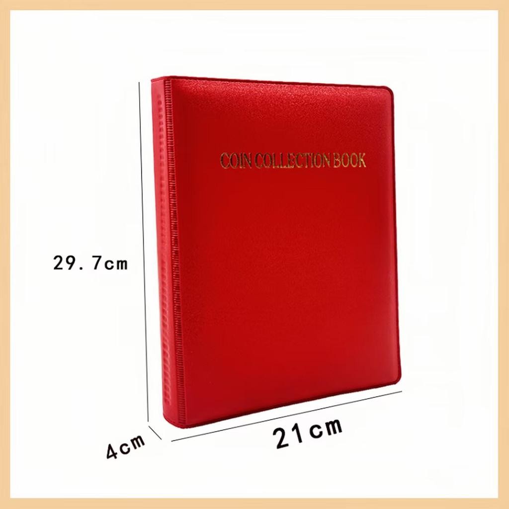 A4 Coin Collection Album: 210 Small Pockets + 60 Large Pockets for Mixed Ancient and Commemorative Coins, Loose-leaf Storage.