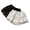 Women's Anti-Exposure Lace Drawstring Skirt Shorts with Non-Rolling Hem