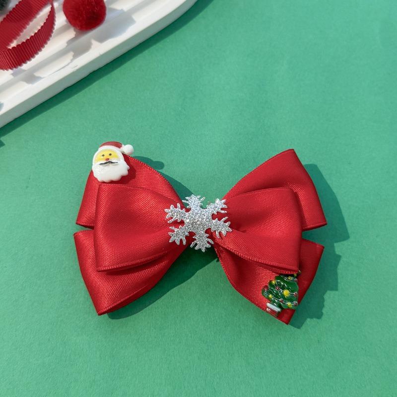 Christmas Style Bow, Sweet Princess Side Bangs, Cute Snowflakes, Santa Claus Hair Accessories, Creative Interesting Decorations