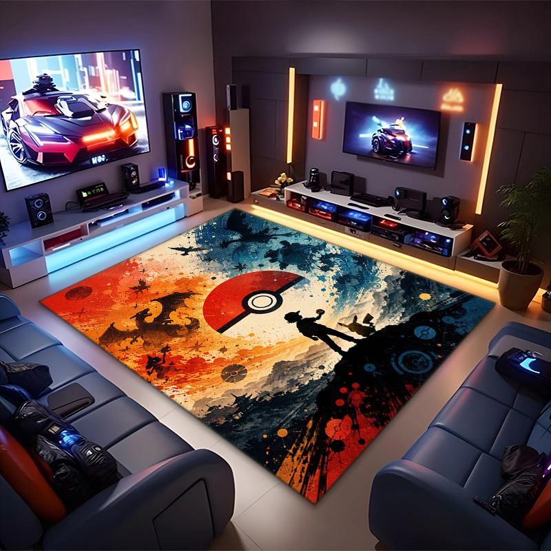 1PC Pokémon Rug - home decoration Carpet For Living Room Bedroom Flooring Computer Chair Area Rug