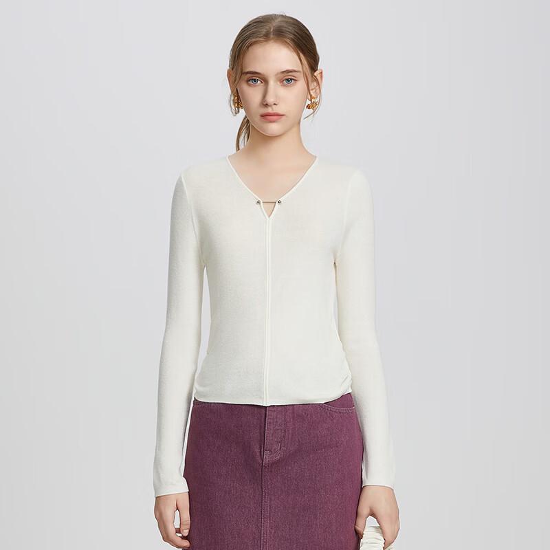 Women's Simple V-Neck Pullover Knit Sweater