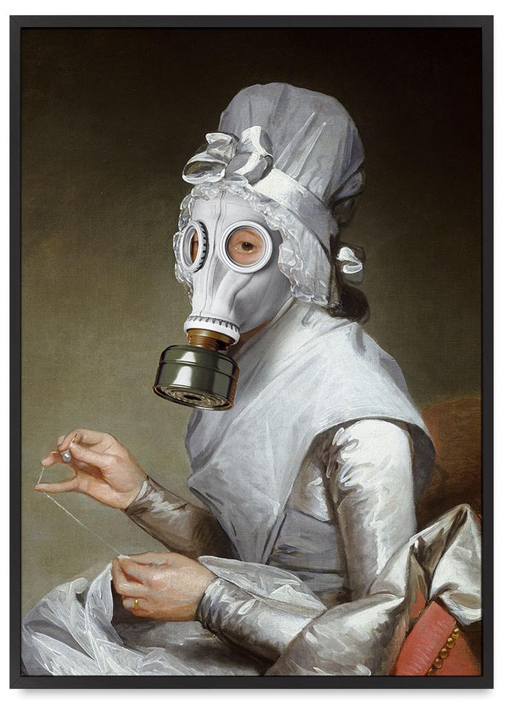 Poster Portrait White Gas Mask