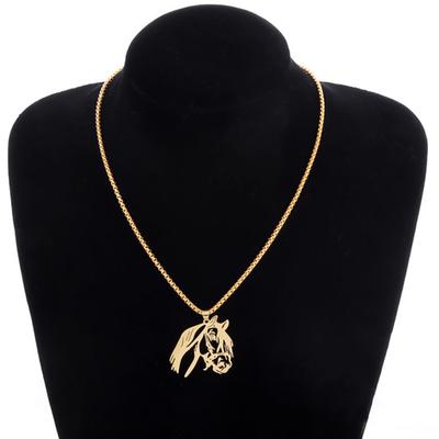 Yousheng Horse Head Pendant Necklace Horse Silhouette Charm Necklace Women Men Zodiac Animal Necklace Jewelry Gift for Valentine's Day Birthday