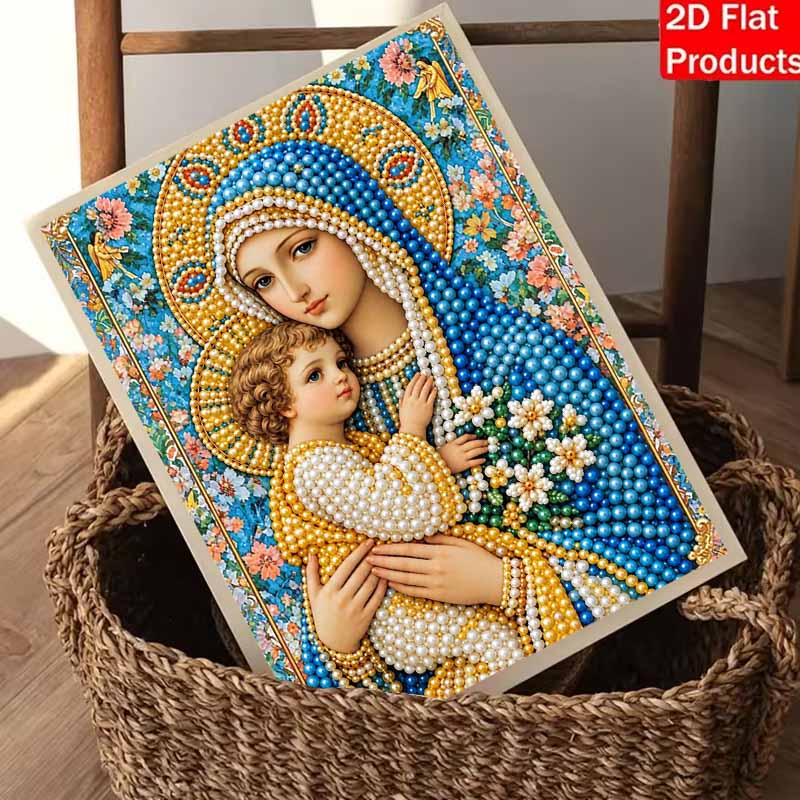 DIY 3D Pearl Diamond Painting Art Set Mother And Family Floral Home Decor Art Set Wall Art