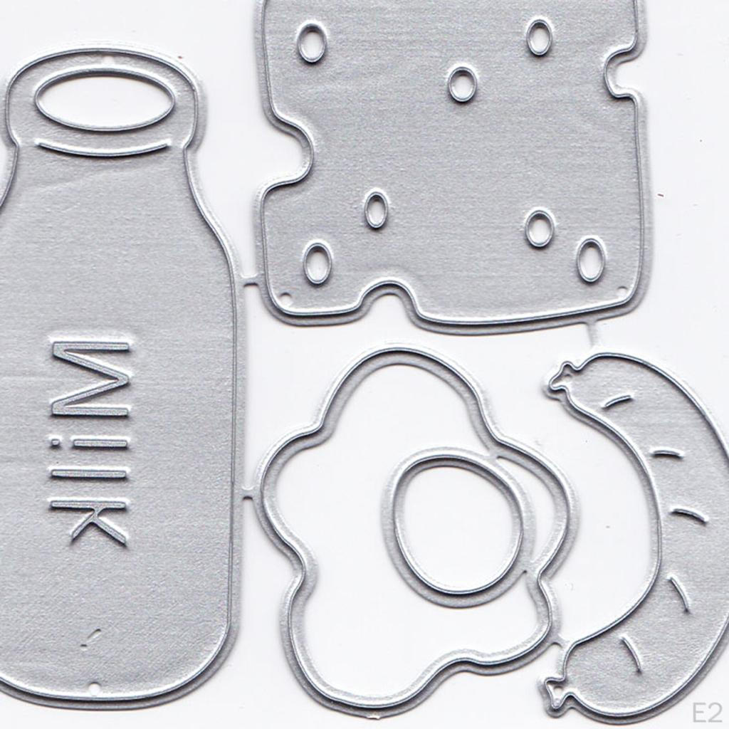Breakfast Cutting Dies Stencil for Birthday Card Making Craft