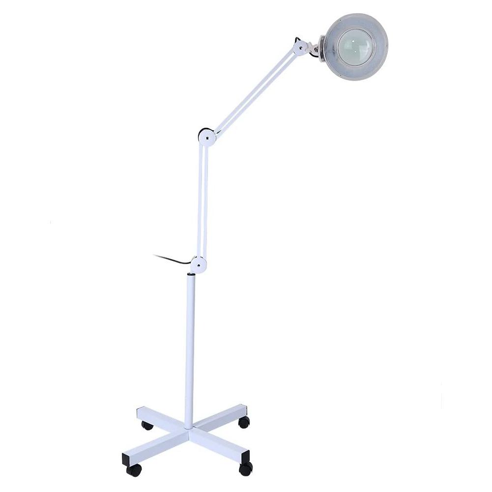 

Подставка для косметики и макияжа 5x Увеличительное увеличительное стекло с подсветкой Напольная светодиодная лампа белого цвета EU Plug белый