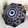 1pc Evil Eye Umbrella - Automatic Open/Close, 8-Rib Sturdy Frame, Black/Blue/White/Gray/ - Halloween, Christmas, Birthday, Hou