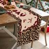 Leopard Print Birthday Table Runner 13 x 72 Inches Cheetah and Cherry Birthday Decorations for Home Kitchen Indoor Holiday Party Farmhouse Decor