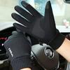 Black Winter Warm Full Fingers Waterproof Cycling Outdoor Sports Running Motorcycle Ski Touch Screen Fleece Gloves