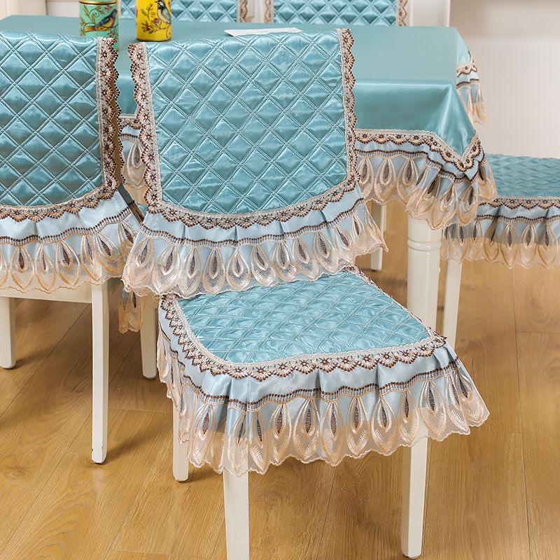 Stuhlhussen für Esszimmerstühle, schmutzabweisendes Kissen, europäischer Jacquard-Stuhlbezug, Kissen, Haushaltsstuhlkissen, universelle Wohnkultur