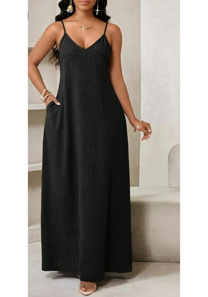 2026 European Summer Casual Resort Women's Long Strap Dress