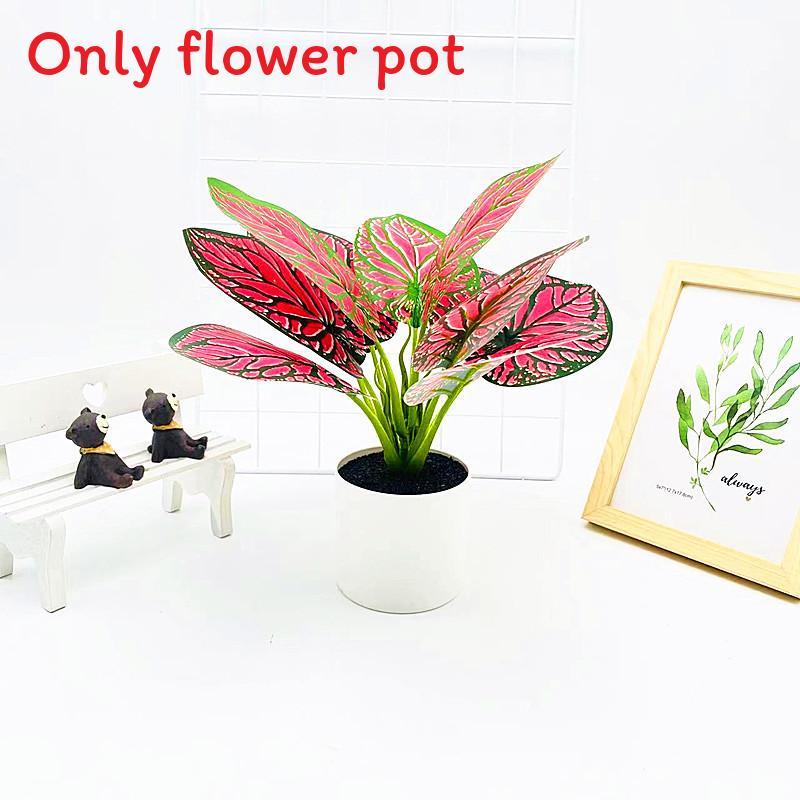 Simulated Epipremnum Aureum And Dasheen Leaves Potted For Home And Events