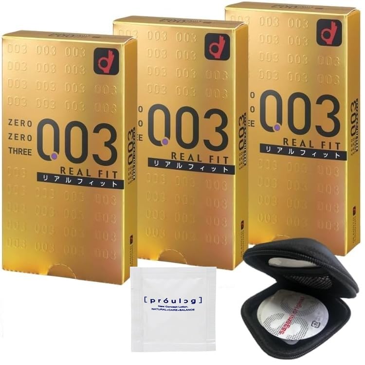 Of Okamoto Condoms Rubber Okamoto Zero Zero Three Real Fit 10 Pieces Original Condom Case Pepe Lotion Prologue 5ml [Set 3] 0.03 + +