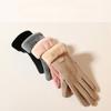 Women Touchable Screen Finger Gloves Fashion Autumn Winter Warm Thin Cashmere Solid Color Cycling Drive Elegant Windproof Glove