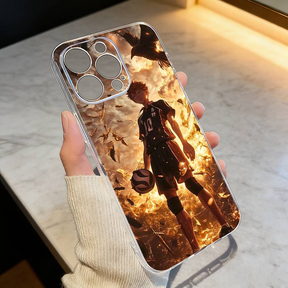 H-Haikyuu Anime Phone Case For iPhone 17 16 15 14 13 12 11 Mini Pro Max Plus Transparent Cover