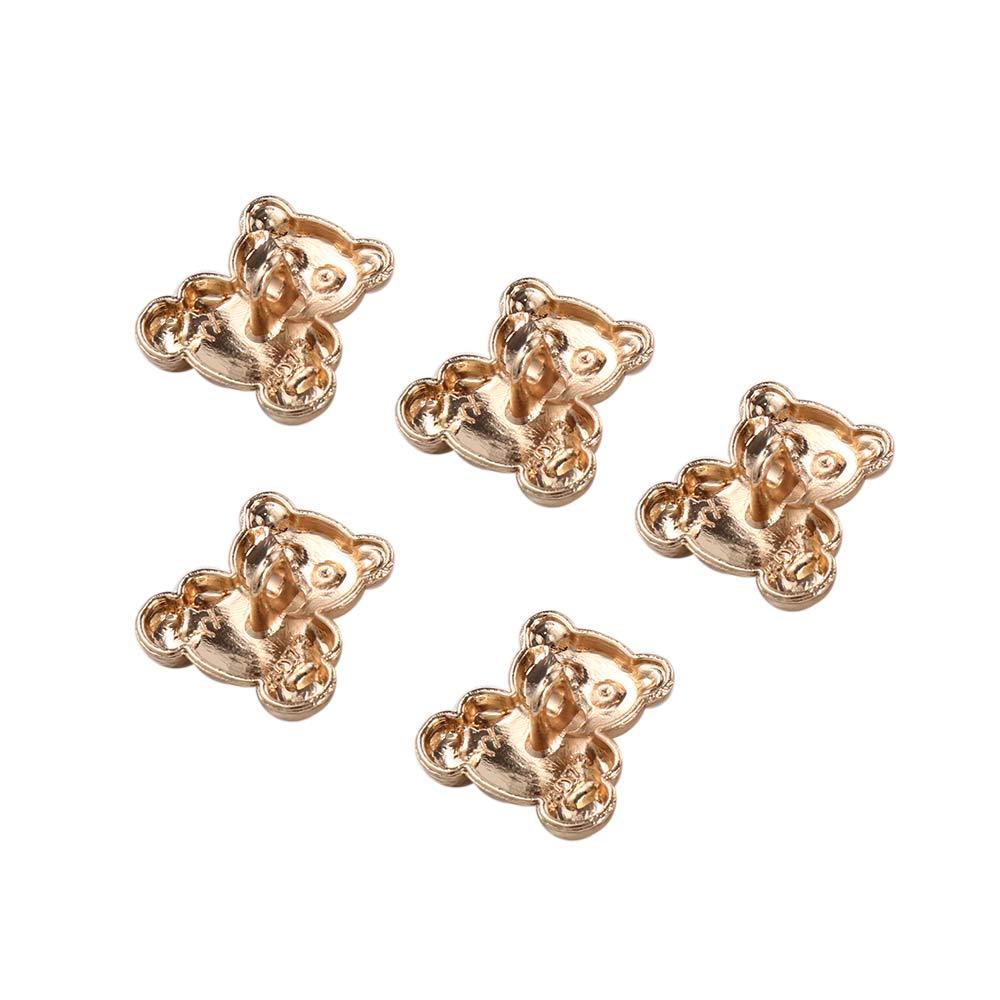 Creative Cute Gold Bear Shape Animal Style Sewing Buttons Clothes Accessories Button Decor DIY