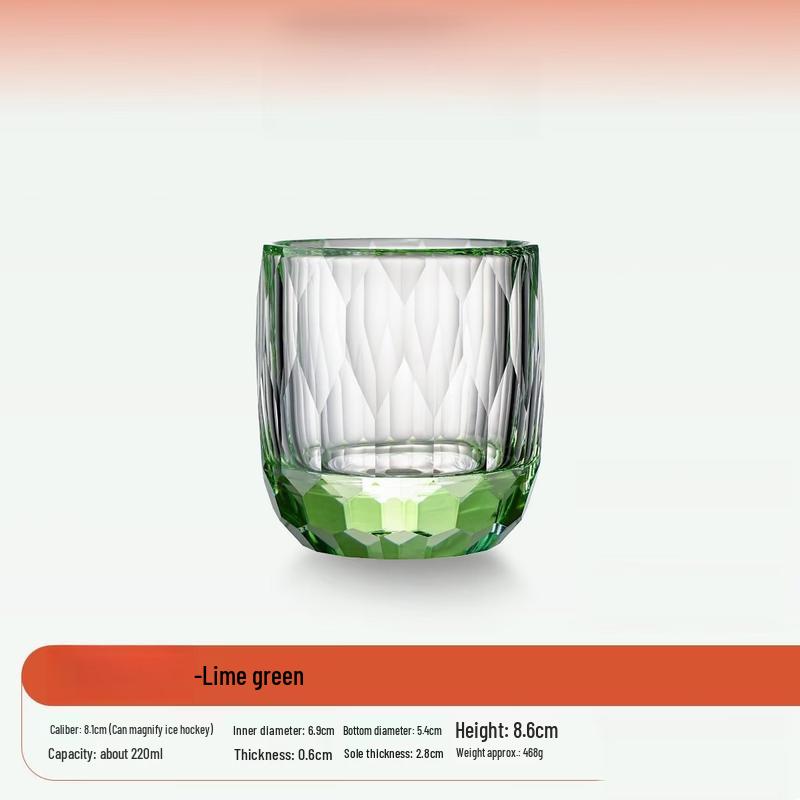 MDNG Lime Green Crystal Whiskey Glass