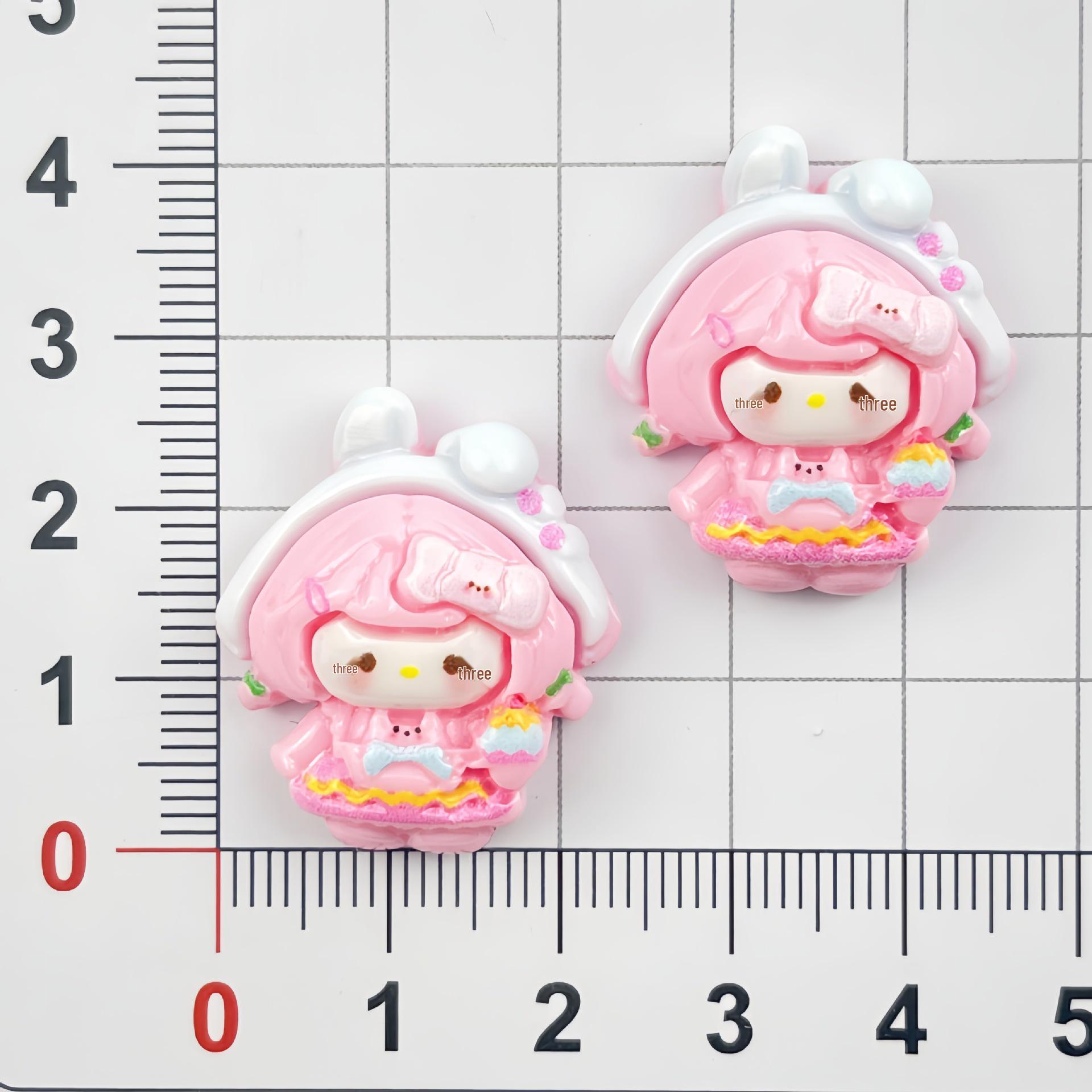 KT Cat Princess Resin Ornament: DIY Sticker & Keychain for Phone Case & Fridge Magnet