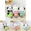 Adorable Motorcycle Animal Plush Keychain Stress Toy Soft And Cuddly Panda Bunny Puppy Design