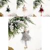 Adorable Plush Girl Hanging Legs Ornament For Creative Christmas Tree Decoration