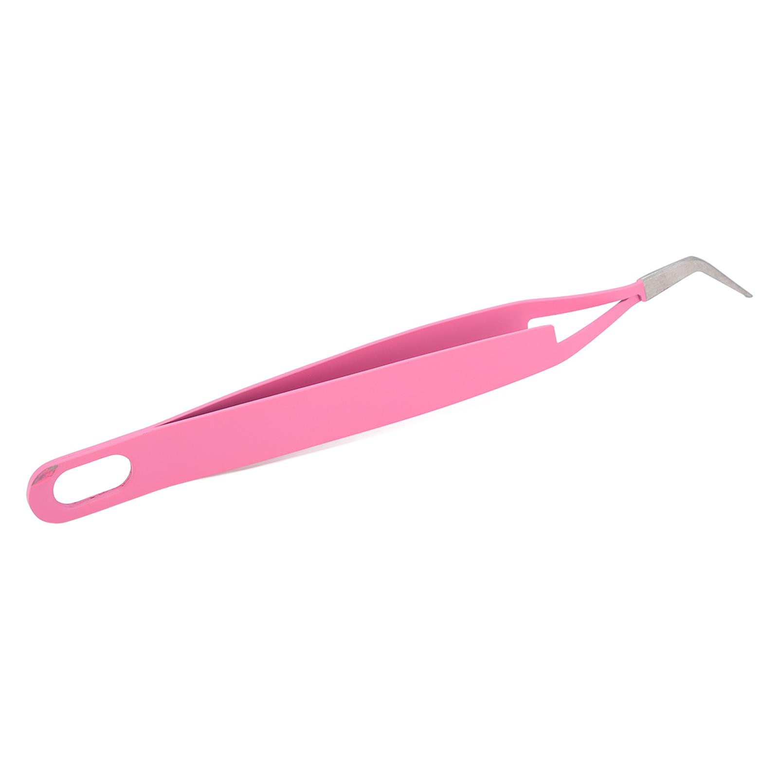 

Lash Tweezers Curved Tip Stainless Steel Volume Eyelash Tweezers for Girls Women Beginners Makeup Artists